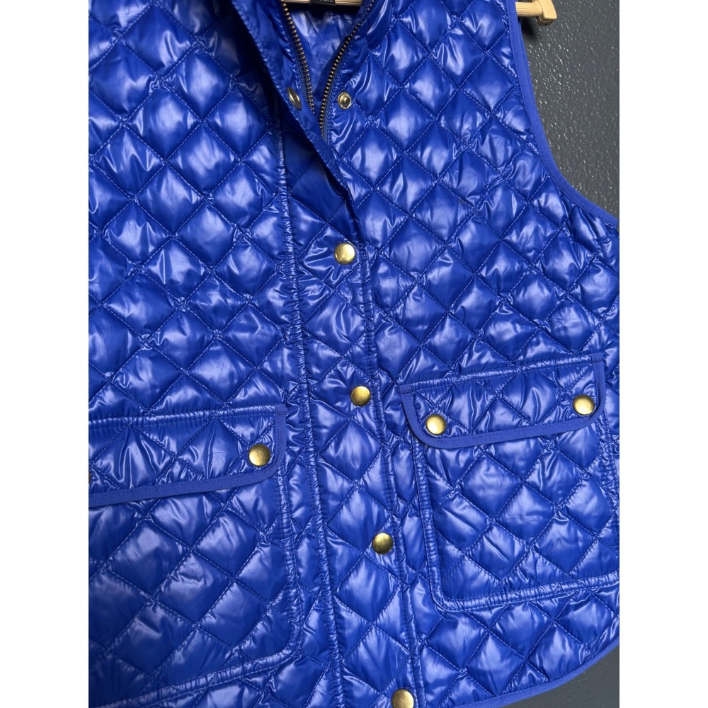 J.Crew‎ Quilted Down Puffer Vest Blue Size PXS - Picture 4 of 9